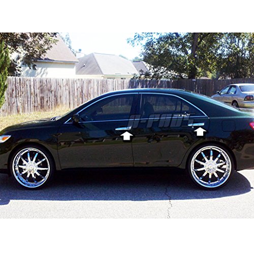 Compatible with(Just overlay Stick on, NOT for SNAP IN Replacement) 4 Chrome Door Handle Covers for Toyota 4RUNNER 2005-2008 / AVALON 05-08 / CAMRY 2007-2011 / SIENNA 05-2012 / TACOMA 2005-2015
