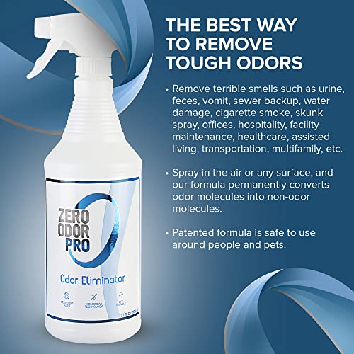 Zero Odor Pro Commercial Strength Odor Eliminator, Room Deodorizer and Air Freshener, Trigger Spray, 32 oz - size: 32 Fl Oz (Pack of 1)