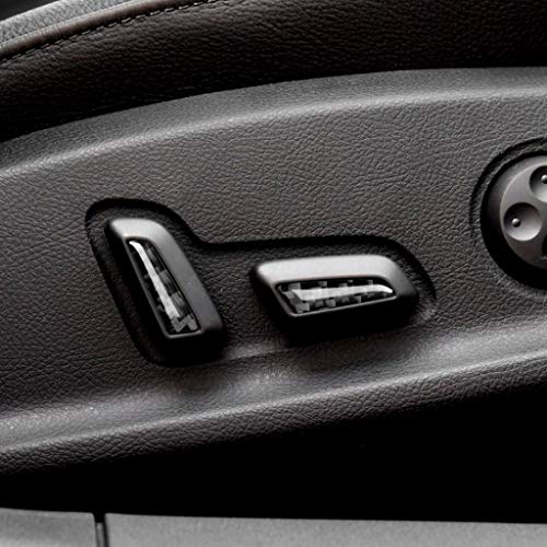 NVCNX Real Carbon Fiber Compatible with Audi B9 A4 S4 2017-2025 / A5 S5 RS5 2018-2025 2019 2020 2021 2022 2023 2024 Car Seat Adjustment Trim Cover Sticker Decal Interior Accessories 4PCs - color: Seat Adjustment Trim