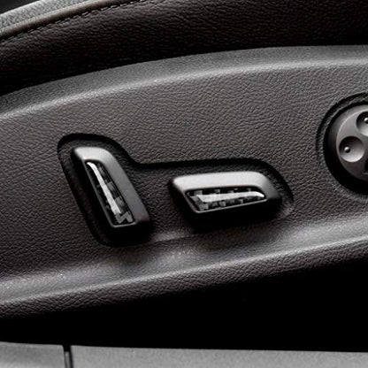 NVCNX Real Carbon Fiber Compatible with Audi B9 A4 S4 2017-2025 / A5 S5 RS5 2018-2025 2019 2020 2021 2022 2023 2024 Car Seat Adjustment Trim Cover Sticker Decal Interior Accessories 4PCs - color: Seat Adjustment Trim