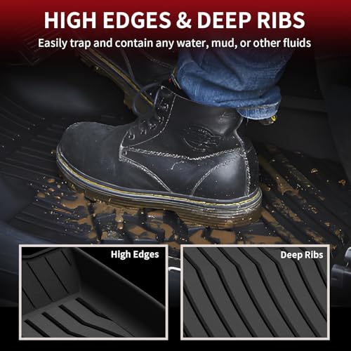 LASFIT Floor Mats for Mercedes Benz GLE 2019 2018 2017 2016 350/400 / 43 AMG / 450 AMG / 550e / 63 AMG / 63 AMG S, Custom Fit All Weather TPE Car Liners for GLE Floor Liners, 1st & 2nd Row,Black - size: 1) For Benz GLE | 2016-2019 | 1st & 2nd Row