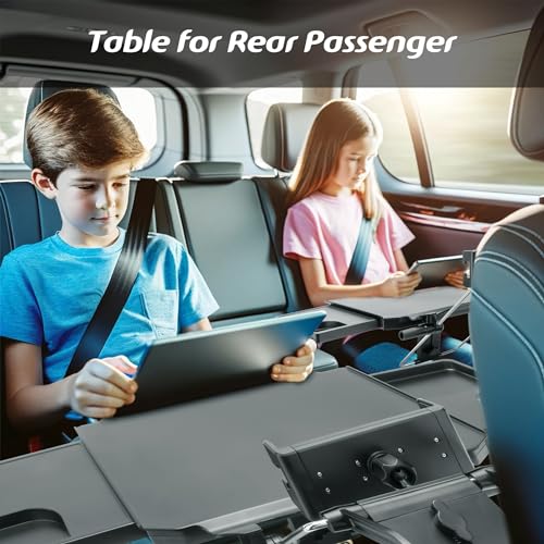 Paffenery Large Car Steering Wheel Tray Back Seat Headrest Tray with Phone Holder, Steering Wheel Desk Food Table for Car Laptop Mount Steering Wheel for Large Trucks
