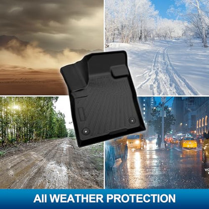 Peleus Floor Mats & Trunk Mat for 2024 2025 2026 Lincoln Nautilus All Weather TPE Protection Floor Liners Full Set with Cargo Liner for Lincoln Nautilus Accessories - style: for 2024 2025 Lincoln Nautilus