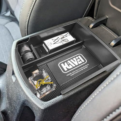 HGWEI Center Console Organizer Compatible with Hyundai Kona 2018 2019 2020 2021 2022 2023 Interior Accessories, ABS Armrest Storage Box Glove Container Insert Tray (Not for Kona EV)