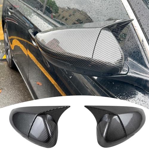 Side Mirror Cover,For 10TH 11TH Honda Accord 2018 2019 2020 2021 2022 2023 2024 2025, Carbon Fiber Side Rear Mirror Covers Body Kit Accessories for Cars.(Designed for models with turn signals) - color: carbon fiber, size: For 2018-2025 Honda Accord with t