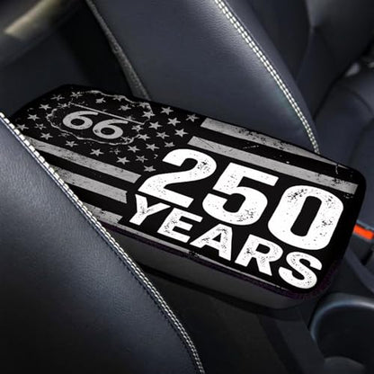 Dreaweet 250th Anniversary USA Flag Center Console Armrest Pad Cover Patriotic Car Arm Rest Cover Universal Middle Console Covers for Cars SUV Truck Sedan - color: American Flag 250 Years