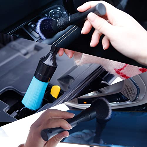 AntBooBoo 3 Pack Ultra-Soft Detailing Brush Set, Comfortable Grip and Scratch-Free Cleaning for Exterior, Interior Panels, Emblems, Badges, Gauge Cluster, Infotainment Screen - size: Ultra-Soft