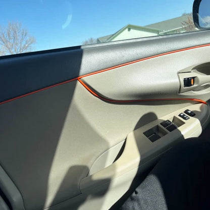 Orange Car Interior Decorative Molding Door Panel Dashboard Gap Trim Strip (40Ft) - size: 40Ft