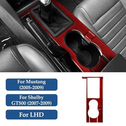 Car Gear Shift Box Panel Sticker Carbon Fiber Decal for Ford Mustang GT Shelby 2005 2006 2007 2008 2009 S197 Accessories - color: Gear Shift