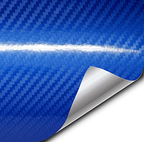 VVIVID Epoxy High Gloss Carbon Vinyl Automotive Wrap Film DIY Easy to Install No Mess (2ft x 5ft, Blue) - color: Blue, size: 2ft x 5ft