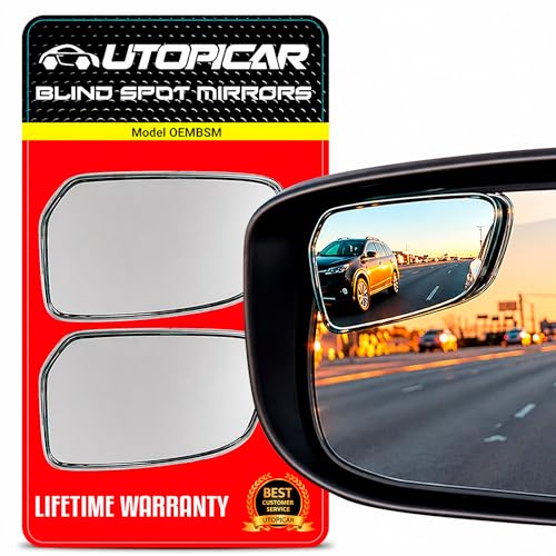 Blind Spot Mirror for Car Universal Fit Adjustable 2.75"X1.75" - HD Glass Frameless Convex Side Mirror Blindspot, Wide Angle Rear View Mirrors for SUVs, Trucks and RVs - Car Mirror Accessories - color: Sedan