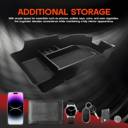 Rogierra for LE XLE XSE 2018-2023 2024 Car Center Console Organizer Tray Center Armrest Storage Box