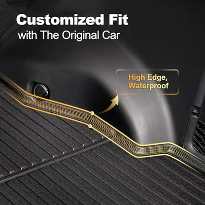 AOMSAZTO 2025 Cargo Mat: All Weather Cargo Liner Compatible with Toyota RAV4 (Include Hybrid) 2019-2025 Waterproof Trunk Mat TPE 3D Heavy Duty Rear Trunk Tray - style: 2019-2025 | For Toyota Rav4 Cargo Mat