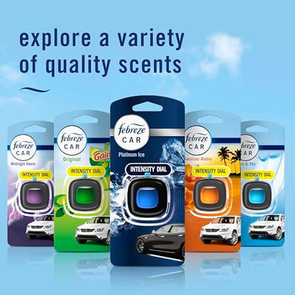 Febreze Car Air Freshener Vent Clip Platinum Ice Scent, .07 oz. Car Vent Clip, 2 Count