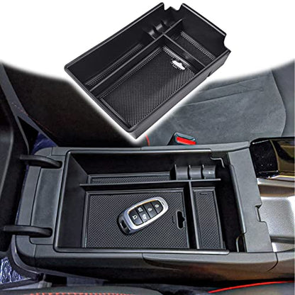 Center Console Organizer Compatible with Hyundai Sonata 2020 2021 2022 2023 Accessories, Sonata N-Line/Limited Insert Tray Secondary Storage Armrest Box ABS Black