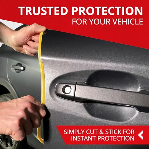 All-Fit Automotive Car Door Edge Protector – Universal DIY Edge Trim to Prevent Scratches & Dings – Flexible Adhesive Molding Trim for Cars, Trucks & SUVs (10 Ft - Yellow) - color: Yellow