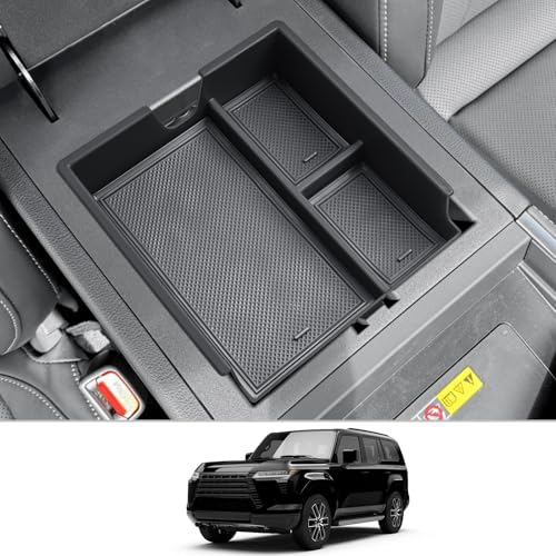 CDEFG for 2024 2025 2026 Lexus GX 550 Center Console Organizer 2024-2026 GX 550 Accessories Middle Console Organizer GX550 Armrest Storage Box(Not for Cool Box) - color: 1Pcs for GX 550 2024-2026