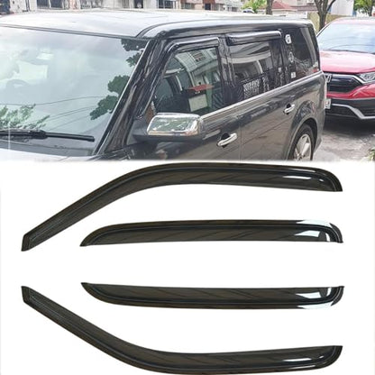 4pcs Original Shatterproof Rainproof Side Window Wind Deflectors Tape on Sun Rain Guards Durable Vent Window Visors Compatible with 2009-2019 Ford Flex 94079 - size: for 2009-2019 Flex