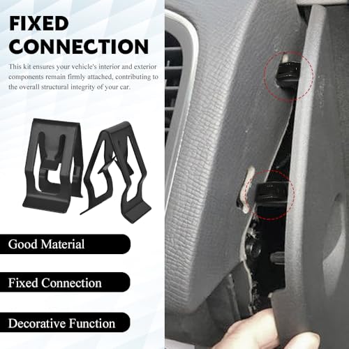 20 PCS Dashboard Trim Clips, Front Console Dash Metal Retainer Clips, Automotive Dashboard Trim Retainer Clip, Universal Interior Clip Fasteners Accessories Replacement for Most Cars