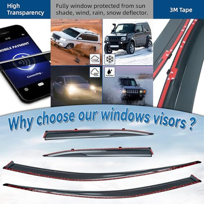 4pcs JDM Vent Window Visors Compatible with 2019-2024 UX200 UX250h,Outside Mount Style Sun Rain Guard,Smoke Tint with Chrome Trim - size: For 2019-2024 Lexus UX