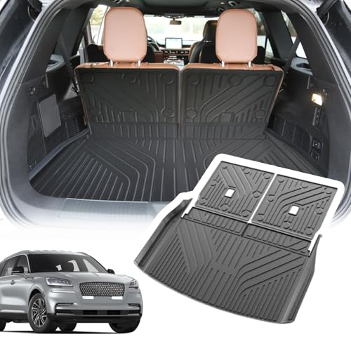 Cargo Liner Compatible with 2020-2025 2026 Lincoln Aviator Trunk Mat Cargo Mat Back Seat Cover Protector (Backrest Mats+Trunk Mat) - size: For 2020-2026 Lincoln Aviator