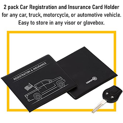 CANOPUS Auto Accessory Document Holder, 2 Pack (Black, PVC, Portable, EZ Pass Compatible) - size: Truck