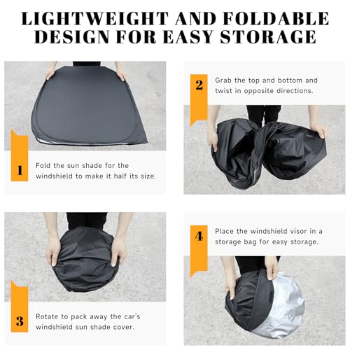 Car Windshield Sun Shade for Chevy 2014-2018 Silverado 1500 & for GMC 2014-2018 Sierra 1500 Accessories (OEM Design) Reflective Foldable Heat Insulation Sunshade for Ultimate Protection - size: for Chevy 2014-2018 Silverado