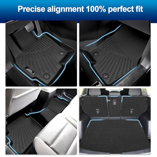 Peleus Floor Mats for Mazda CX5 2013 2014 2015 2016 (1st Gen),TPE All Weather Protection 2 Rows Car Floor Liners with Cargo Liner Mazda CX-5 Trunk Mat+Floor Mats - style: For Mazda CX5 2013-2016