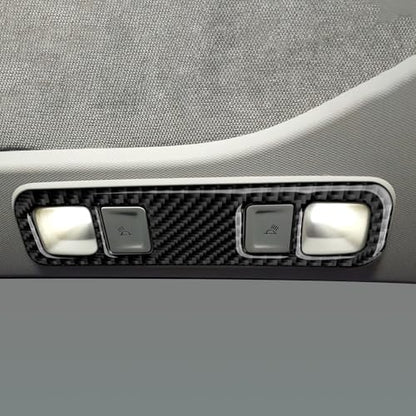 Car Rear Reading Light Sticker Carbon Fiber Decal Cover Interior Trim for Chevrolet Silverado/GMC Sierra 1500 2500HD 3500HD 2014-2018 Accessories - color: Rear Reading Light