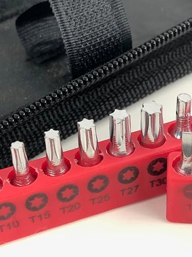 Apollo Tools 56 Piece Compact Metric Auto Tool Set in Zippered Case, Small Mechanic Tool Set for Car Emergency, Motorcycle Repair on the Road, Great for Travel Tool Needs - Red - DT9775 - size: 56 Piece, style: Metric (Automotive)