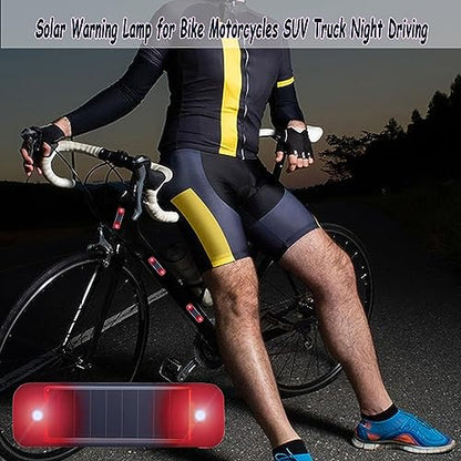 2Pack Solar Warning Lamp,WONFAST Waterproof Mini LED Solar Car Flashing Alarm Safety Lamp Bar Emergency Security Strobe Light for Bike Motorcycles SUV Truck Vehicle Night Driving (Red) - color: Red