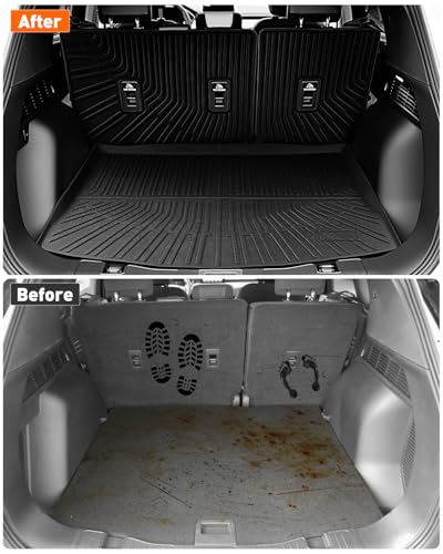 DrCarNow® Floor Mats Full Set for Ford Escape 2026 2025 2024 2023 2022 2021 2020(Not for Hybrid), Custom Fit All Weather TPE Liners with Cargo Mat & Backrest Protector for Car SUV Interior Accessories
