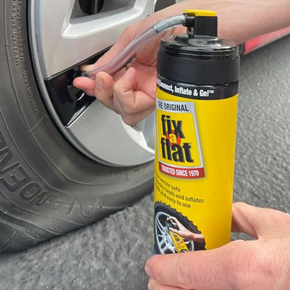 Fix-A-Flat S60420 Aerosol Emergency Flat Tire Repair and Inflator, for Standard Tires, Eco-Friendly Formula, Universal Fit for All Cars, 16 oz. (Pack of 1) - size: 16oz