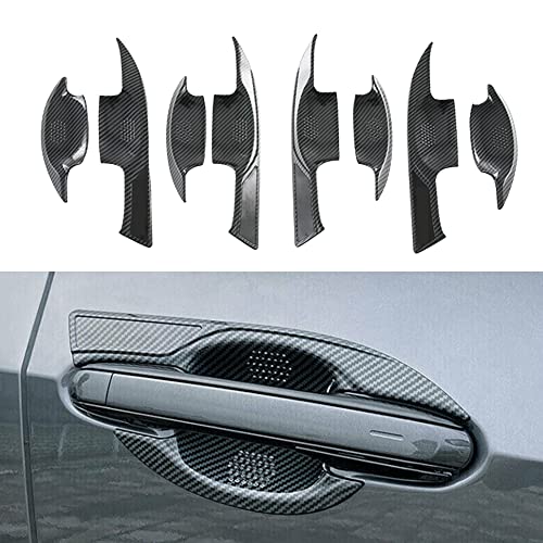 Car Door Bowl Handle Anti-Scratch Protection Cover Carbon Fiber Compatible with Lexus NX 250 350 2022 8 PCS