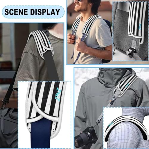 ZINZ 2-Pack Universal Shoulder Pad with Ultra Thick Cushion for Bag Luggage Bag Crossbody, Plus Long & Anti-Slip & Breathable,Black & White Stripes - color: Black & White Stripes