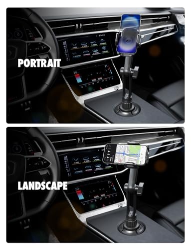 Bracketron TripGrip Extend Cup Holder Phone Holder - Universal Car Phone Holder Cup Holder Mount, 360° Rotation, Fits Devices Up to 4.2", GPS & Smartphone