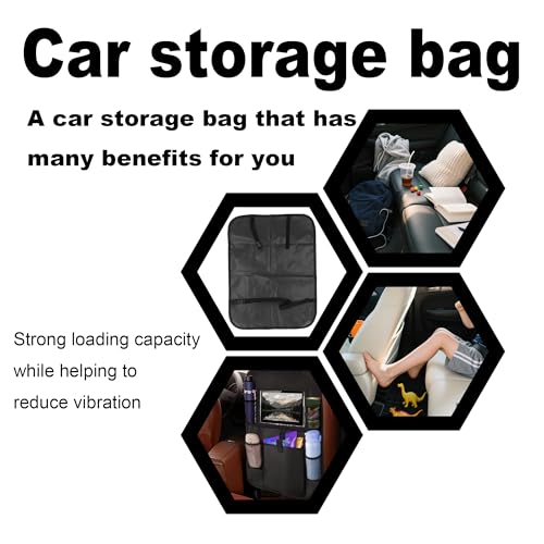 Back Seat Cover For Kids,X-Large Waterproof Kick Mats Backseat Protector, Car Seat Back Protectors For Vehicles To Protect From Dirt, Mud & Scratches Black 1PACK