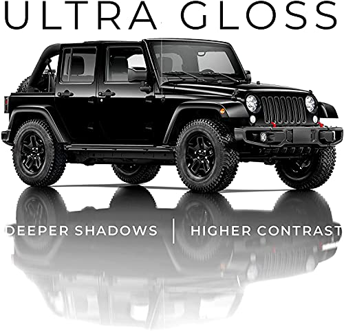 VViViD+ Ultra Gloss Premium Vinyl Car Wrap Film (6ft x 5ft, Gloss Piano Black) - color: Gloss Piano Black, size: 6ft x 5ft