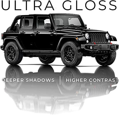 VViViD+ Ultra Gloss Premium Vinyl Car Wrap Film (9ft x 5ft, Gloss Piano Black) - color: Gloss Piano Black, size: 9ft x 5ft