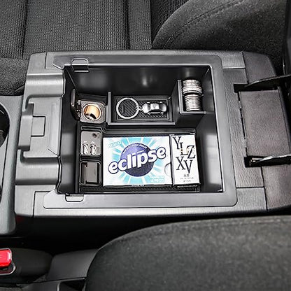 HGWEI Center Console Organizer Compatible with Mazda CX-5 2017 2018 2019 2020 2021 2022 2023 2024 2025 Accessories, Armrest Insert Tray Storage Coin Holder (Not for 2026), Black Trim
