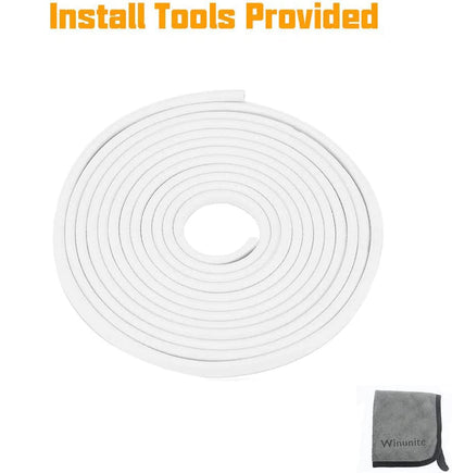 Winunite 65.6ft(20m) Car Door Edge Guards White – Fits Most Vehicles, No Glue, U-Shaped, Built-in Metal Clips, Scratch and Chip Resistant – Reduces Dings in Parking Lots - color: white, size: 65-3/5Ft