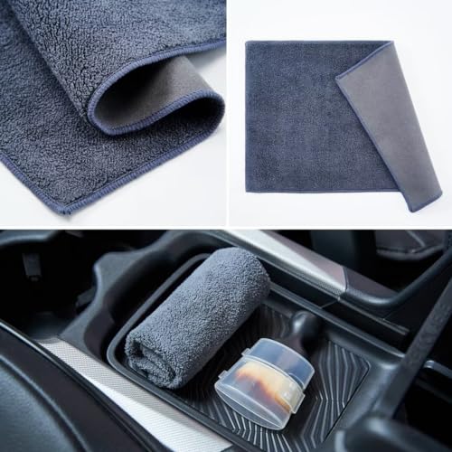 Car Interior and Exterior Soft bristles Detail dust Brush Interior dusting Brush Dashboard Cleaning Brush Home Office Computer Keyboard dusting Tools+ Double-Sided Suede Cleaning Towel - color: 2 Piece Brush + Towel