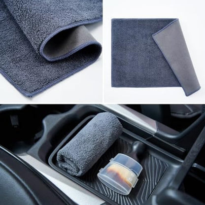 Car Interior and Exterior Soft bristles Detail dust Brush Interior dusting Brush Dashboard Cleaning Brush Home Office Computer Keyboard dusting Tools+ Double-Sided Suede Cleaning Towel - color: 2 Piece Brush + Towel