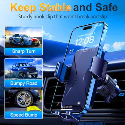 Qifutan Cell Phone Holder for Car Mount Car Vent Phone Mount, 360° Rotatable, Hands-Free Air Vent Holder for iPhone Smartphones Camera Mounts(4-7 Inch) - style: Vent-A