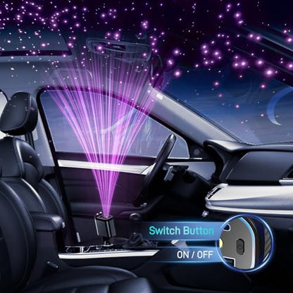 4 in 1 Retractable Car Charger with Starry Light,69W Cigarette Lighter Charger,USB C Fast Car Charger for iPhone 17 Pro Max 16 15 14 13 12 11 (Lightning+USB-C & PurpleLight) - size: Lightning+USB-C & PurpleLight