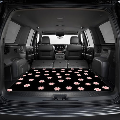 Universal Car Trunk Mat 29" x 39", Little Pink Flowers Print All Weather Durable Cargo Mat Protector for SUV, Truck, Van | Stylish Cargo Liner Cover Leopard Print Car Accessories - color: Little Pink Flowers