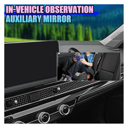Baby Car Rearview Mirror with Suction Cup, 360 Degrees Wide Angle Automotive HD Glass Convex Mirror, Vehicle Interior Blind Spot Mirrors for RV, SUV, Truck(Rectangular) - size: Rectangular