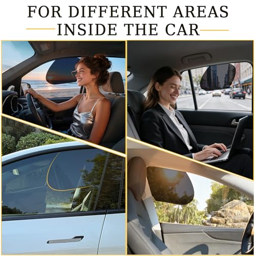 Car Window Shades(2Pack)-2026 New Upgrade Car Side Window Sunshade,Easy Install & Removable Car Window Shade for Baby,Universal Fit Design,UV Protection,Glare Shield