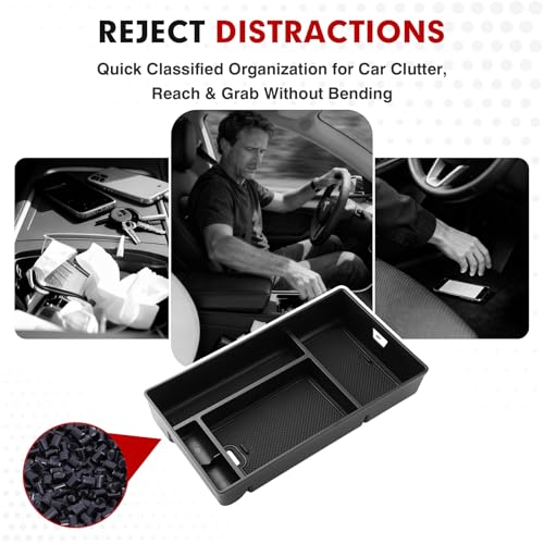 Autorder Center Console Organizer for 2022 2023 2024 2025 Lexus NX NX 250/NX 350/NX 350h 450h+ Accessories Armrest Storage Box Secondary Insert Tray with Anti-Slip Mat - size: 2022-2026 Lexus NX 250/350/350h/450h+