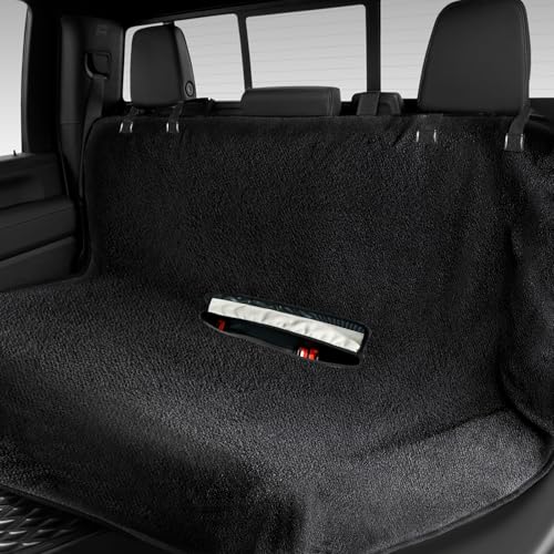 Car Seat Cover Towel, Waterproof Sweat Absorbent Back Seat Protector for Sedans SUVs & Minivans, Non-Slip Machine Washable Rear Bench Cover for Post-Gym, Beach, Pets & Kids (Black) - color: Black, size: Back-1pc